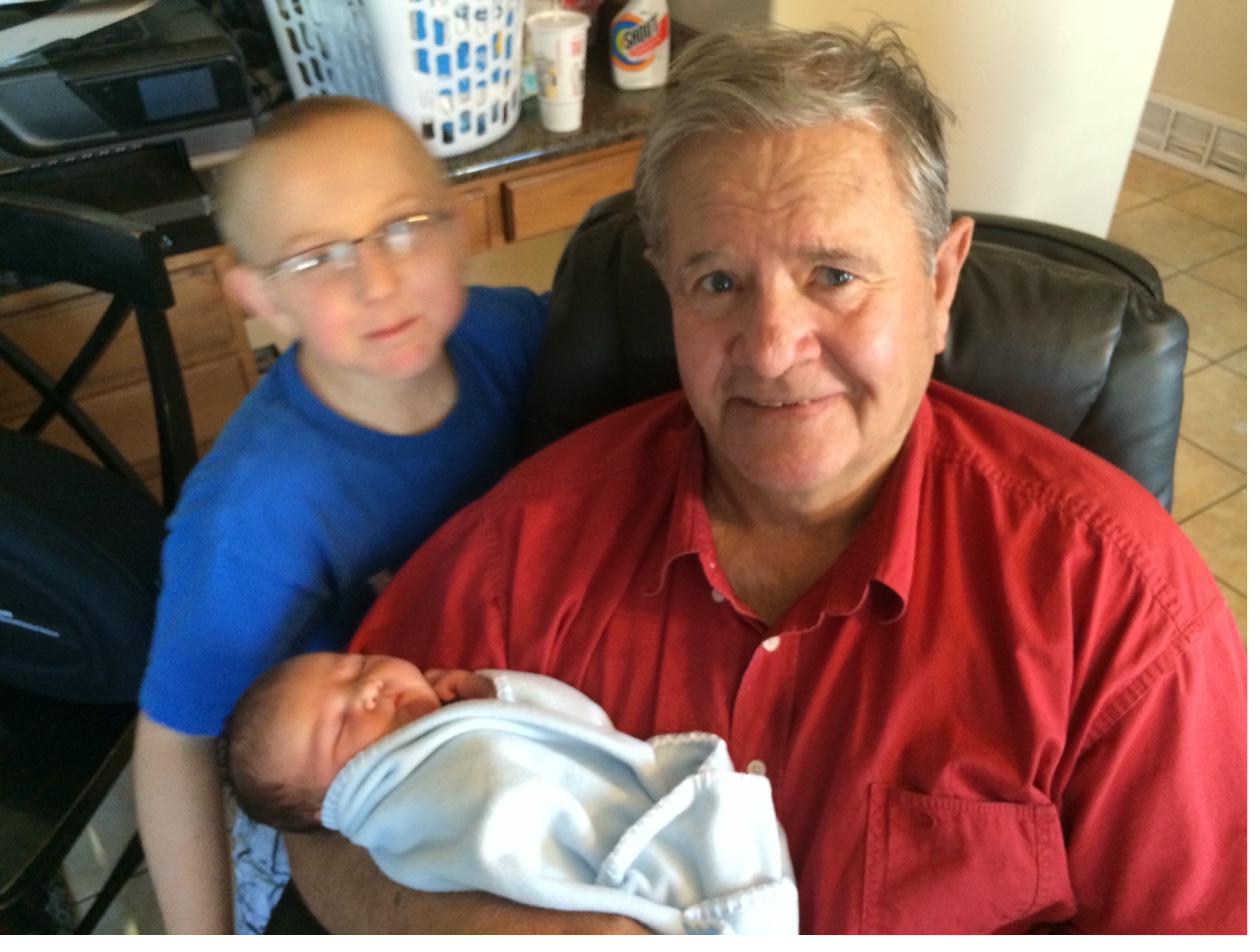 Grandpa with grandchildren